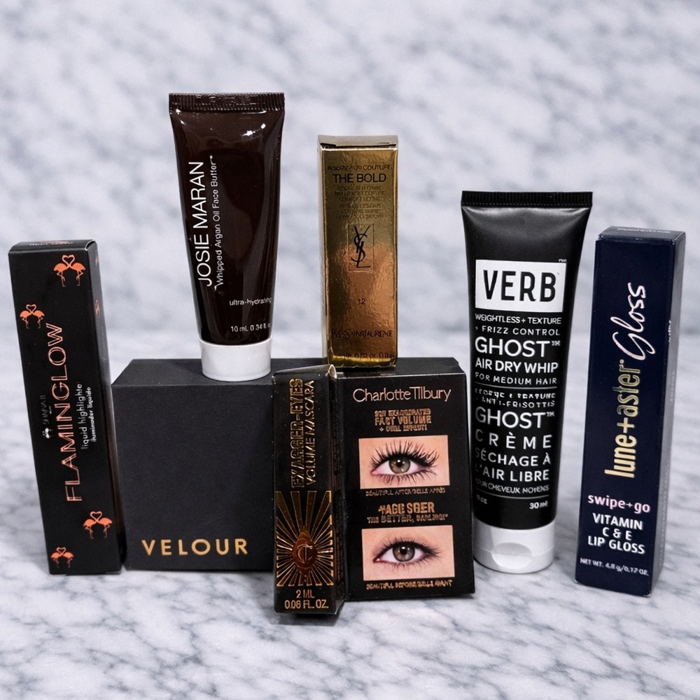 Luxury Beauty Bundle Charlotte Tilbury YSL Velour Lashes Josie Maran Verb